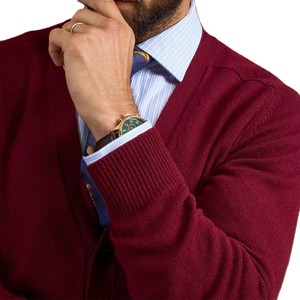 Cárdigan de lana transpirable de manga larga de alta calidad para hombre, diseño personalizado, suéteres y cárdigans de invierno para hombre en venta - Product Image 5