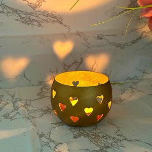 Coeur audacieux poinçon coupe support votif luxe or métal fer forme ronde longue durée pour la maison hôtel pour décor de Table de noël - Product Image 6