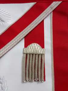 Produit phare Ventoria Enterprises : Écusson carré brodé à la machine avec épingle de sûreté, pour Regalia maçonnique artisanale, Maître Maçon de Loge Bleue, Tablier Rouge - Product Image 5