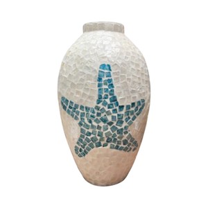 Luxury Hand Inlaid Mother of Pearl <b>Decorative</b> <b>Vase</b> for Premium Interior Decoration and Elegant Floral Presentation - Product Image 1
