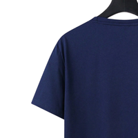Heren marineblauw T-shirt met grafische print, ronde hals en korte mouwen, berglandschap ontwerp, casual streetwear, groothandel kleding
