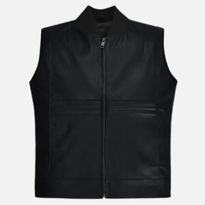 Trendy Men Casual <b>Leather</b> Vest Stylish <b>Retro</b> Sleeveless <b>Jacket</b> Breathable Fashionable Motorcycle Biker Slim Fit Autumn - Product Image 1