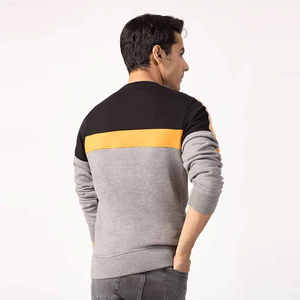 Sweat-shirt à col rond pour homme, coupe classique, manches longues, style décontracté, à porter en automne - Product Image 3