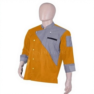 Chaqueta de Chef Vesbhusha en Varios Colores con Botones, 100% Algodón, Manga Larga, Unisex, para Uso Hotelero, Corte Regular, Detección de Agujas - Product Image 1