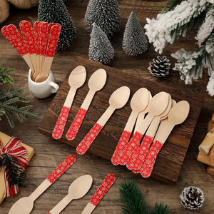 Factory Direct Disposable Wooden Customized Printed <b>Spoon</b> Hotel Canteen Dessert Ice-Cream <b>Spoon</b> At low Price - Product Image 6