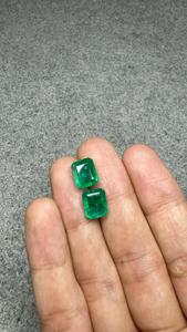 Pierres précieuses naturelles de 7,96 carats, taille émeraude, octogonales facettées, vert intense, pierres précieuses en vrac, Jai Narayan Gems, certifiées IGI, pour boucles d'oreilles et bagues de luxe - Product Image 3