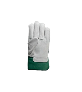 Guantes de Trabajo de Cuero Resistentes Holy Signs International, Verdes y Blancos, Lisos, 11 oz, Impermeables, Resistentes a la Abrasión, Antideslizantes, para Uso General - Product Image 4