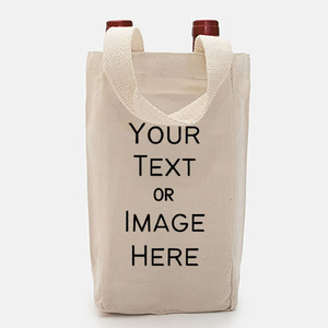 Bolsa de Lona 100% Algodón para Dos Botellas de Vino, Fabricación Personalizada, Reutilizable, Tejido Resistente - Product Image 2
