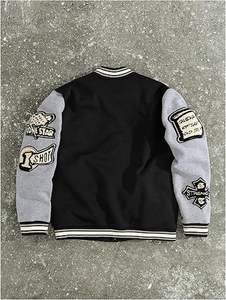 Veste d'hiver confortable pour homme, style Letterman, col montant, logo sur le devant, coupe-vent, haute qualité, écologique, à prix raisonnable - Product Image 5