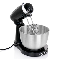 Batteur sur socle électrique de cuisine Sudex Heavy Duty Motor 6 vitesses avec tête inclinable, bol mélangeur en ABS/acier inoxydable 304, fouet à œufs et pétrin
