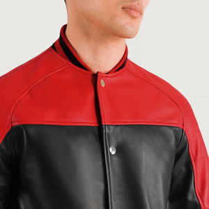Custom Varsity Jacket High Quality Letterman Jacket Wool Body Leather Sleeves Ribbed Cuffs Casual Street Style - Product Image 6