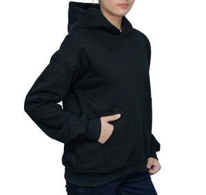 Custom Women's <b>Black</b> Heavyweight Cotton Polyester <b>Fleece</b> Hoodie OEM ODM Manufacturer Supplier Factory Wholesale Bulk Logo - Product Image 4