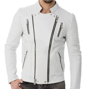 Warm Eco-Friendly Breathable Real Leather Jacket for <b>Men</b> <b>Thermal</b> Lining Designed Front Logo for Winter Cold Weather Daily Wear - Product Image 6