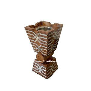 Quemador de incienso de madera decorativo con incrustaciones de perlas Madre, caja de aromaterapia hecha a mano para el hogar, fragancia, meditación, regalo terapéutico - Product Image 1
