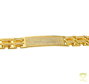 New Trending Moissanite Diamond Bracelet Gold Plated Miami Cuban Link Hip Hop Jewelry For <b>Men</b> Wholesale - Product Image 5