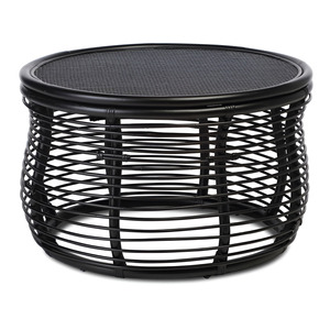 Hot selling living room furniture natural rattan <b>tables</b> wholesale tea coffee <b>table</b> in <b>black</b> - Product Image 4
