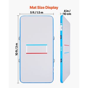 Colchoneta Inflable de PVC para Lucha Libre de 10x5 pies, Gruesa, Plegable, para Interiores y Exteriores, Gimnasio en Casa, Ejercicio, Protección para Artes Marciales - Product Image 2