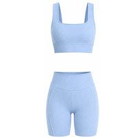 Ensemble de vêtements de sport élégant pour femmes, 2 pièces, respirant, extensible, pour le yoga, la salle de sport, la course à pied et l'exercice