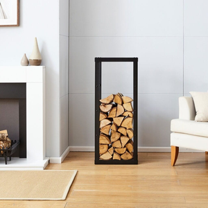 Metal Firewood <b>Holder</b> Rack Garden Outdoor Decor Firewood Rack Fireplace <b>Holder</b> Indoor Outdoor Firewood Storage Stand - Product Image 4