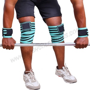 Vente en gros d'enveloppes de squat en néoprène très résistantes avec logo personnalisé haltérophilie entraînement croisé sangles de genou élastiques Fitness Powerlifting genou - Product Image 3