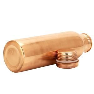 Bouteille d'eau en cuivre ayurvédique, récipient traditionnel pour boissons bien-être, écologique, réutilisable, anti-fuite, pour le yoga, la remise en forme, les voyages, l'hydratation quotidienne - Product Image 4