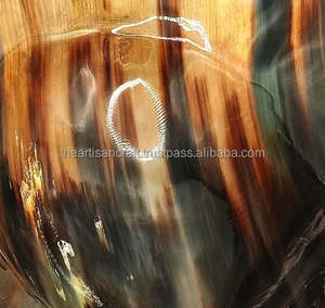 Eco-Friendly Polished Horn Serving Bowl Artisan Crafted Modern <b>Desk</b> Accessory for Presents Stocked Key Holding or Salad Use - Product Image 6