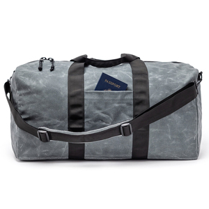 Bolsa de Lona Unisex de 40-55L con Cierre de Cordón, para Gimnasio, Viajes, Casual, Color Gris Sólido, Asa Suave, Resistente, Bolsa de Fitness - Product Image 3