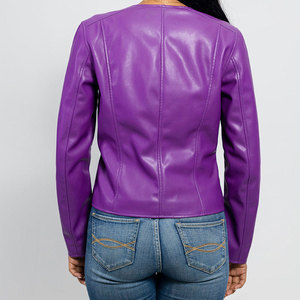 Modern <b>Women</b> Leather <b>Jacket</b> With Smooth Leather Texture Comfortable Fit Ideal For Winter Travel And Fashion Wear - Product Image 5