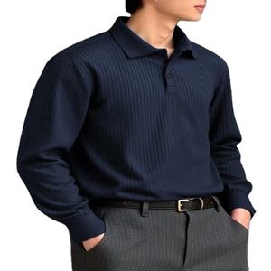 Chemises polo pour hommes, design exclusif et tendance, pour les loisirs et les vacances, 100% coton, manches longues, t-shirt, chemise de base ample et fine pour hommes - Product Image 5