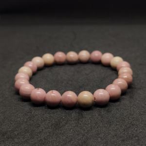 Good Quality 8mm Natural Pink Rhodonite Stone Round Beads <b>Bracelet</b> - Product Image 2