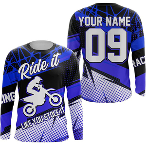 Jersey de Motocross Personalizado de Talla Grande con Estampado Digital de Manga Larga, Camisetas Deportivas de Alta Calidad al por Mayor, Jersey de Motocross de Carreras - Product Image 2
