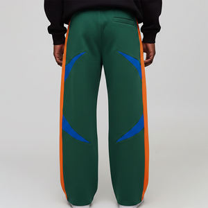 Pantalon décontracté vert pour homme en coton/polyester, coupe crayon, épais, anti-boulochage, respirant, taille mi-haute avec cordon de serrage et poches latérales - Product Image 2
