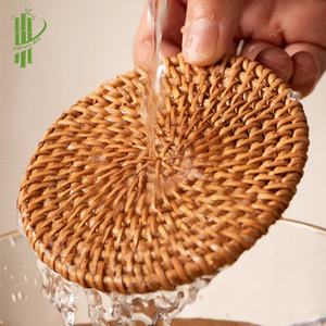 Posavasos redondos para decoración de boda, accesorios de mesa de ratán tejido de bambú para bebidas, cuencos, Platos y platos - Product Image 4