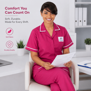 Camiseta Profesional para Personal de Hospital, Uniforme Médico con Cuello y Manga Corta, Diseño Transpirable y Cómodo para el Sector Sanitario - Product Image 2