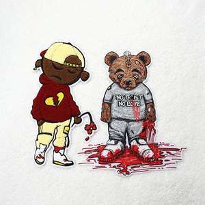 Patchs brodés en chenille tendance avec bordure adhésive et support thermocollant durable pour vêtements streetwear - Product Image 5