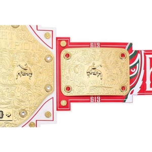 Wholesale Premium Champion <b>Belt</b> Custom Wrestling Boxing MMA Championship Title <b>Belt</b> Leather Strap <b>Gold</b> Metal Plates Custom Logo - Product Image 4