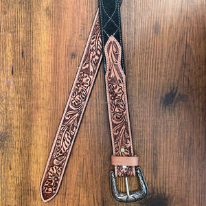 Cinturón de cuero de gamuza con puntada para botas de lujo de los mejores fabricantes, cinturones ajustables para hombres y mujeres, perfecto para trajes de negocios - Product Image 2