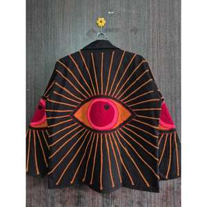 Chaqueta Bordada Suzani Vintage, Abrigo Boho de Terciopelo de Lujo, Ropa para Festivales y Fiestas - Product Image 3