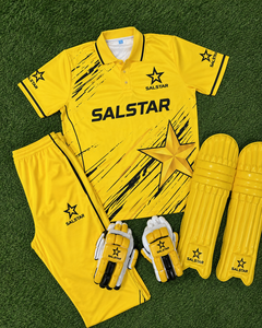 Uniforme de Cricket Amarillo, Elegante y Transpirable, para Mayor Comodidad, Uniforme de Cricket Personalizado al por Mayor con Logotipos de Patrocinadores del Equipo - Product Image 6