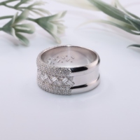 Breiter Baguette Labor-Diamantring Weißgold Pavé-Schliff Mehrreihig Unisex Luxus Hochzeits-Eternityring Dicker Statement-Feinring