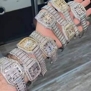 Men Square Dial Analog Quartz <b>Watch</b> Stainless Steel Alloy <b>Case</b> Rhinestone 20mm Band Water Resistant Business Party - Product Image 2