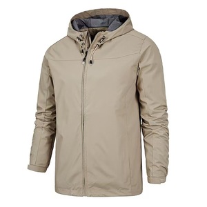 Veste imperméable à fermeture éclair pour homme de haute qualité avec logo personnalisé, veste coupe-vent pour homme grande taille - Product Image 4