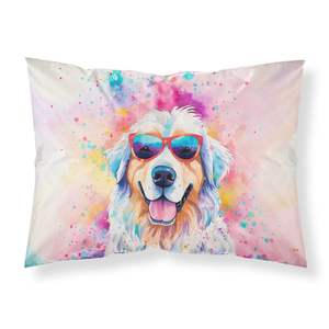 Ligero y súper suave Gran Pirineo Hippie Dawg Funda De Almohada estándar Fácil cuidado Ilustraciones decorativas Funda de cojín - Product Image 1