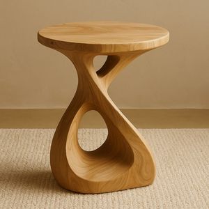 Support à gâteau en bois durable en forme de fleur, fait main, style rustique, plateau de présentation pour desserts, Uttar Pradesh, pour boulangerie, café, décoration de la maison - Product Image 2