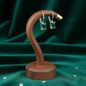 Pendientes de Plata de Ley con Esmeralda y Cuarzo, Rectangulares, Colgantes, Joyería con Piedra de Nacimiento de Mayo, Elegantes Pendientes de Gota con Gema Verde, Regalo - Product Image 4