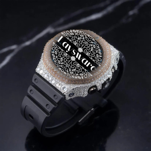 Reloj de Lujo Unisex con Movimiento de Cuarzo Moissanite VVS Premium, Esfera ETA, Correa de Goma Negra, Estilo Hip Hop - Product Image 2