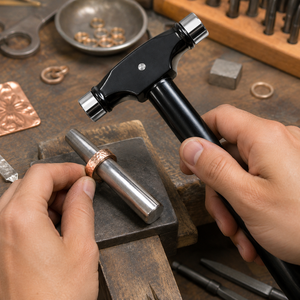 Marteau de gravure professionnel en acier inoxydable de qualité supérieure pour bijoux, or et argent, outil artisanal de travail des métaux - Product Image 4