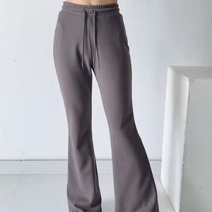 Men's Elastic Waist Sweatpants With <b>Drawstring</b> Side Pockets Casual Midweight Spandex Cotton Knitted Pants Autumn Style - Product Image 5