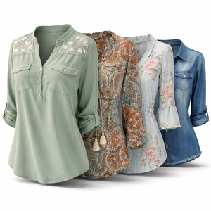 Camisas de Mezcla de Poliéster Personalizadas al por Mayor para Mujer - Fabricante OEM Directo de Camisas Personalizadas para Mujer al por Mayor - Product Image 3