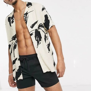 New Design Sublimation Printing Button Down Cotton Rayon Beach Wear Mens <b>Hawaiin</b> <b>Shirt</b> - Product Image 2